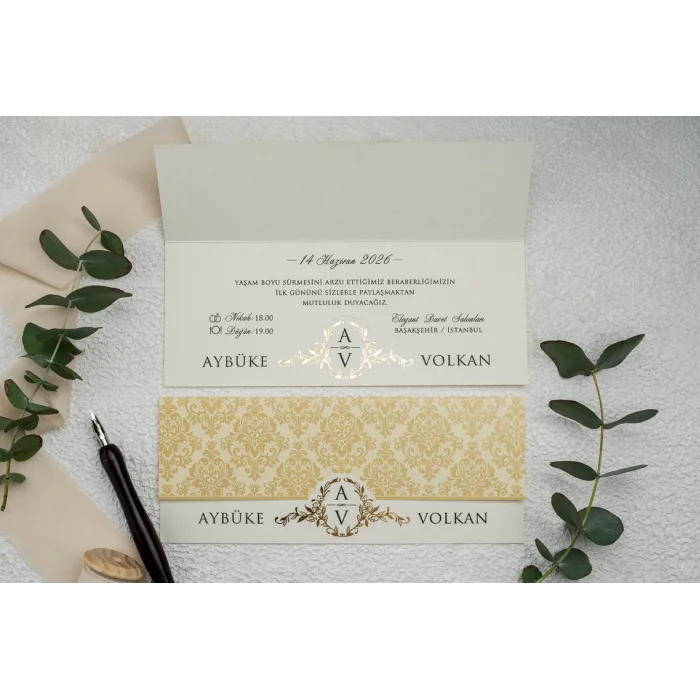 Ekonom Düğün Davetiyesi 9178