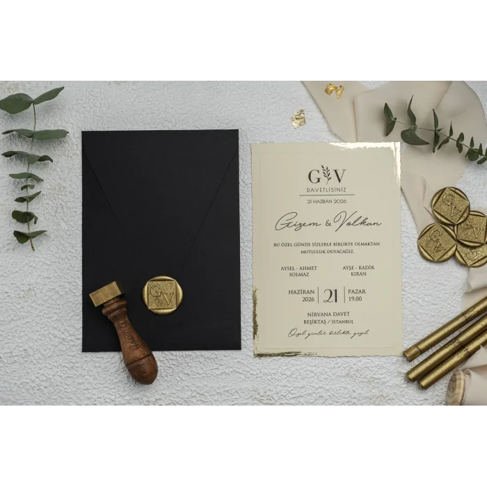 Ekonom Düğün Davetiyesi 9192 Mühürsüz Fiyatı