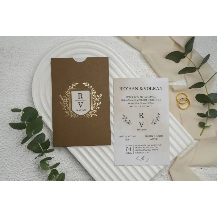 Ekonom Düğün Davetiyesi 9296