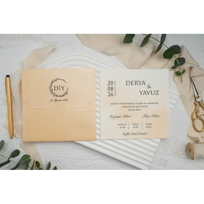 Ekonom Düğün Davetiyesi 9306