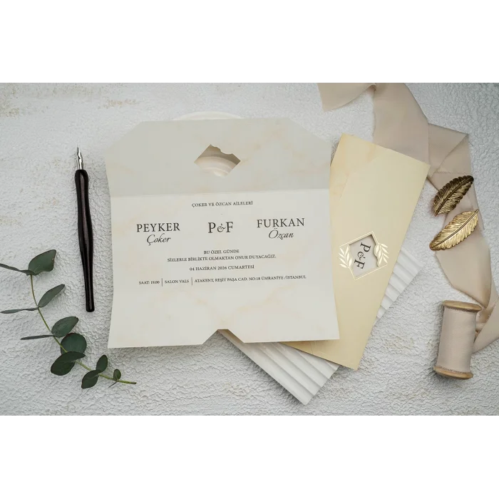 Ekonom Düğün Davetiyesi 9326