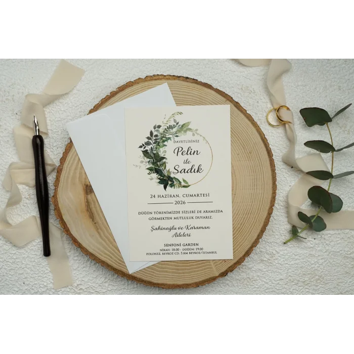 Ekonom Düğün Davetiyesi 9337