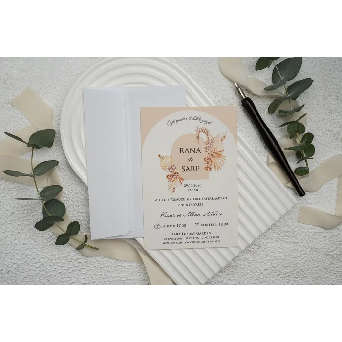 Ekonom Düğün Davetiyesi 9341