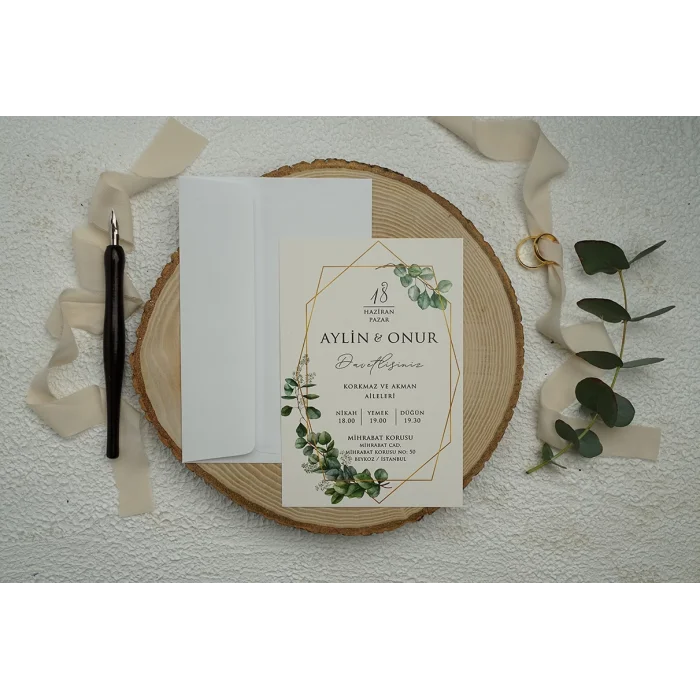 Ekonom Düğün Davetiyesi 9346
