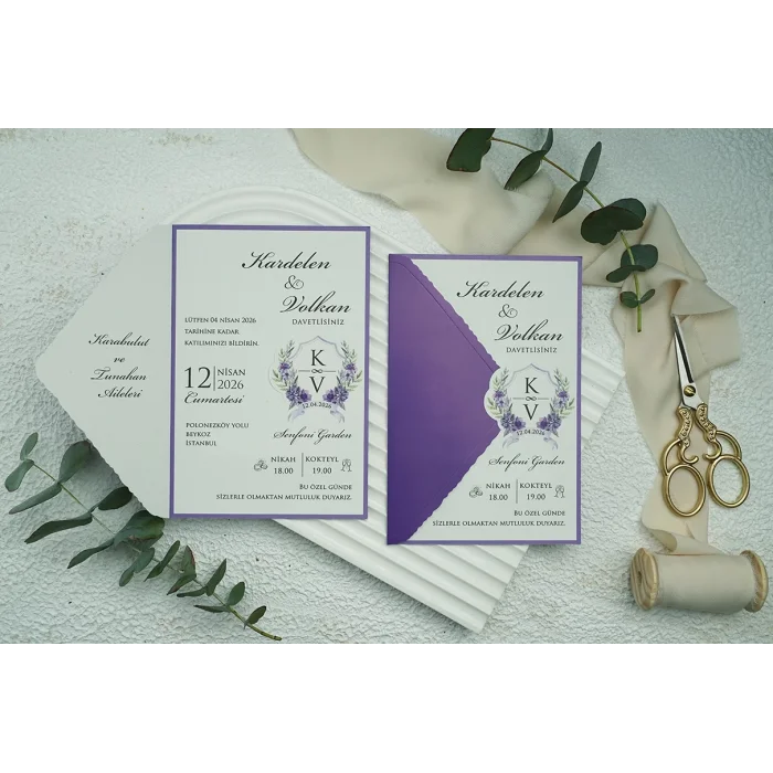 Ekonom Düğün Davetiyesi 9351