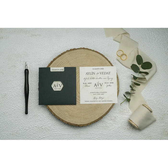 Ekonom Düğün Davetiyesi 9358