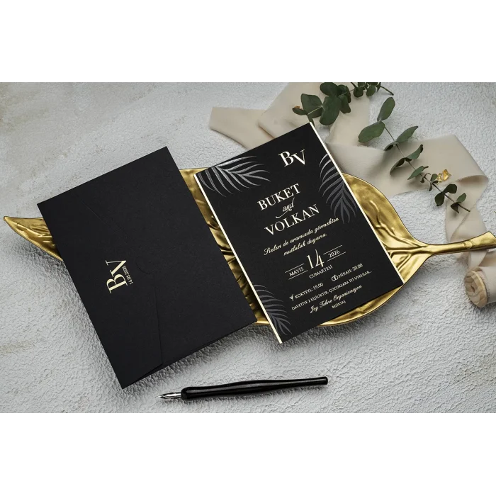 Ekonom Lüks Düğün Davetiyesi 9265