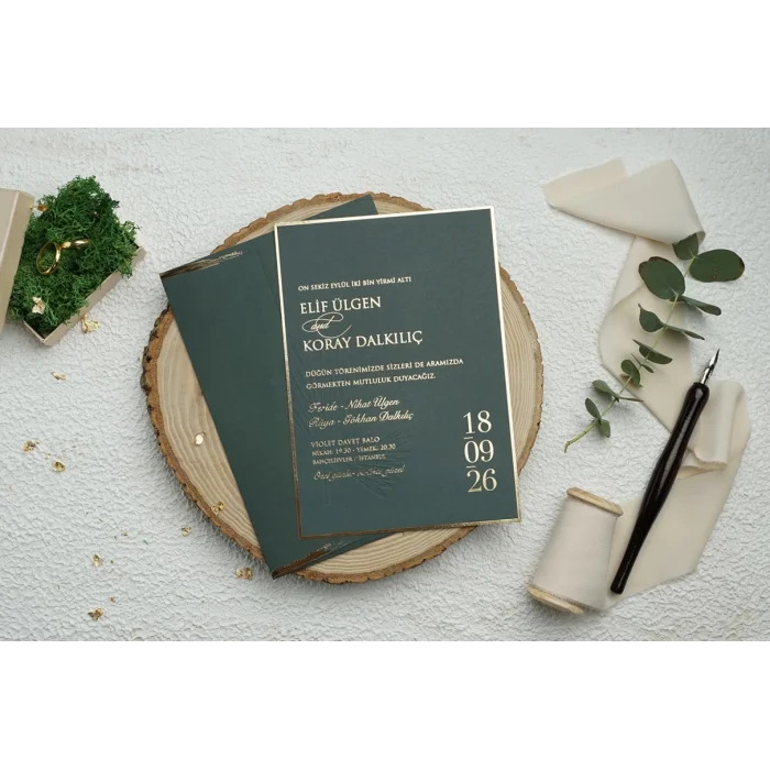 Ekonom Lüks Düğün Davetiyesi 9317