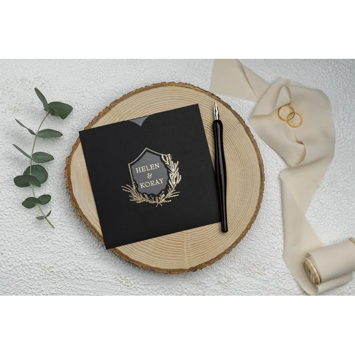 Ekonom Şeffaf Model Lüks Düğün Davetiyesi 9272