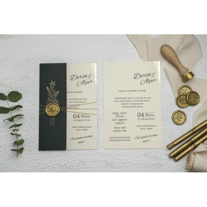 Ekonom Şeffaf Model Lüks Düğün Davetiyesi 9279