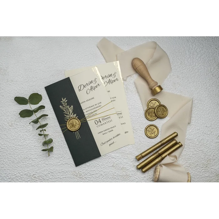 Ekonom Şeffaf Model Lüks Düğün Davetiyesi 9279