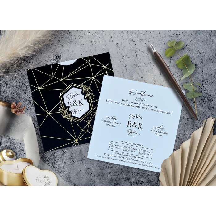 Elegance Yeni Ekonomik Davetiye 7016