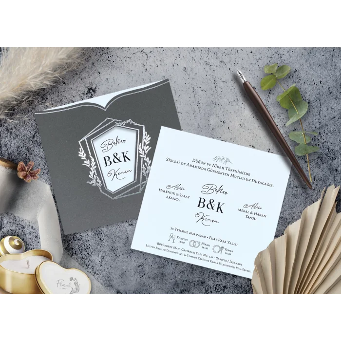 Elegance Yeni Ekonomik Davetiye 7018