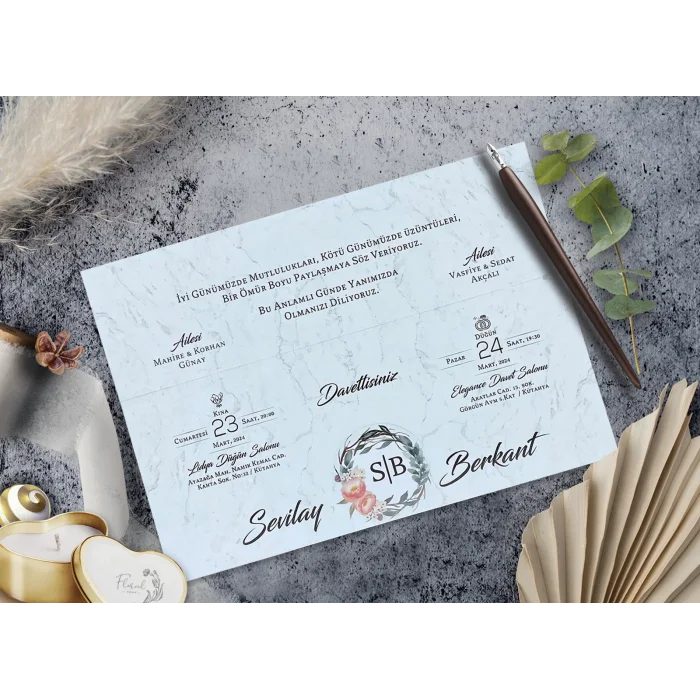 Elegance Yeni Ekonomik Davetiye 7034