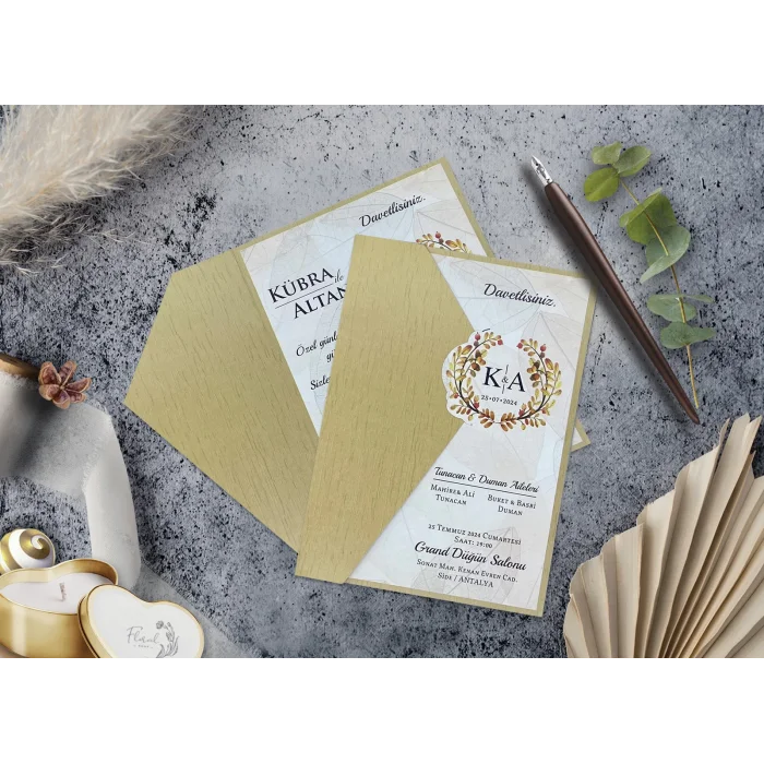 Elegance Yeni Ekonomik Davetiye 7036