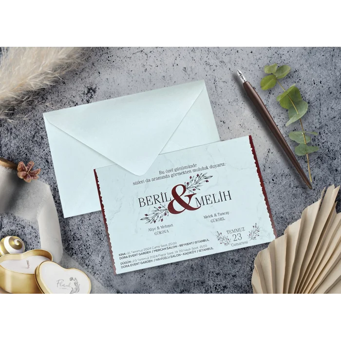 Elegance Yeni Ekonomik Davetiye 7041