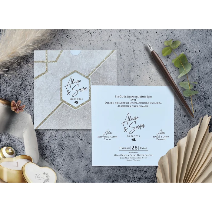 Elegance Yeni Ekonomik Davetiye 7045