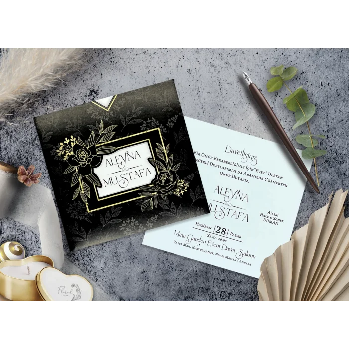 Elegance Yeni Ekonomik Davetiye 7066