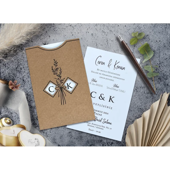 Elegance Yeni Ekonomik Davetiye 7078