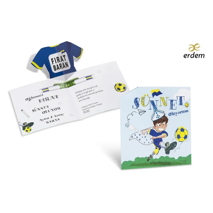 Erdem Sünnet Davetiyesi Fenerbahçe Takımlı 80907