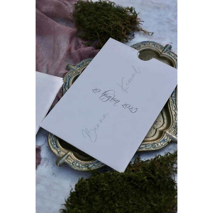 Oval Davetiye Zarfı Yaldız Baskı 2688 (500 ADET)