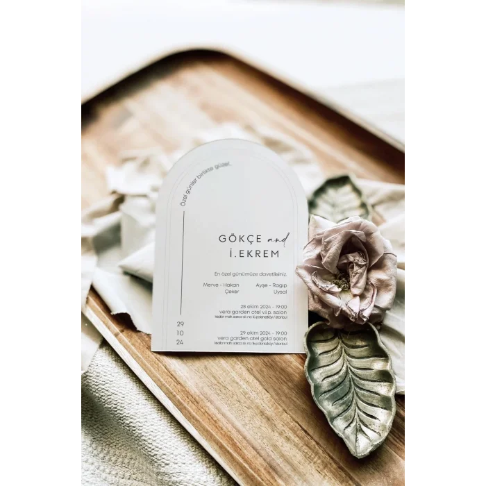 Oval Davetiye Zarfı Yaldız Baskı 2689 (500 ADET)