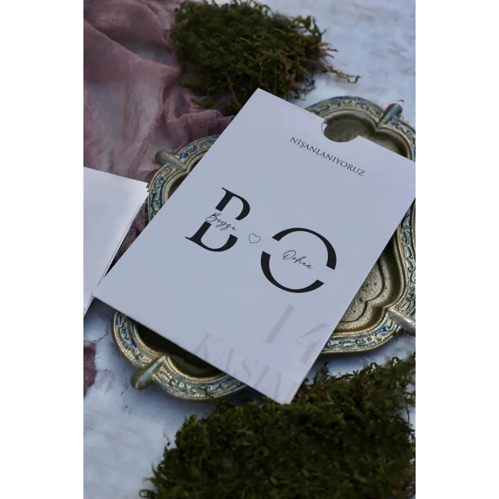 Oval Davetiye Zarfı Yaldız Baskı 2692 (500 ADET)