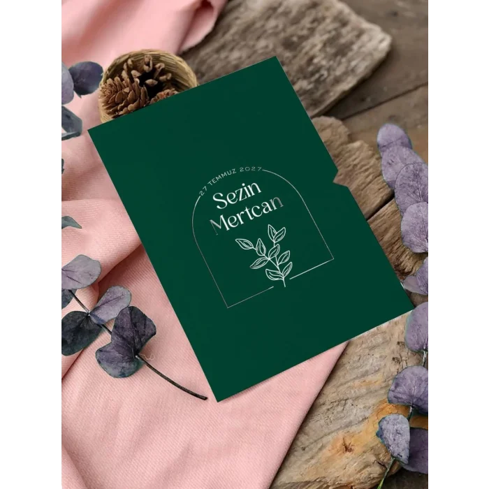 Oval Davetiye Zarfı Yaldız Baskı 2866 (500 ADET)