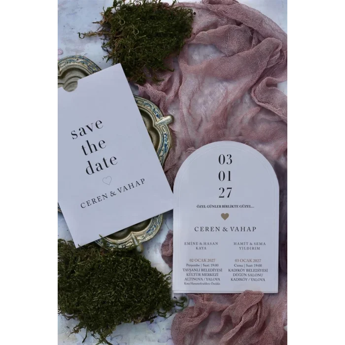 Oval Davetiye Zarfı Yaldız Baskı 2869 (500 ADET)