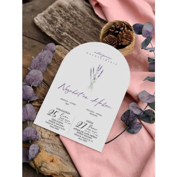 Oval Davetiye Zarfı Yaldız Baskı 2871 (500 ADET)