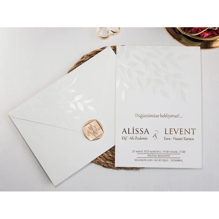 Tekirdağ Armoni Davetiye Mühürlü 2414