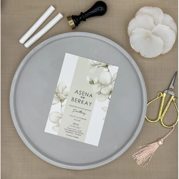 Tekirdağ Davetiye Ekonomik Beyaz Zarflı 1020