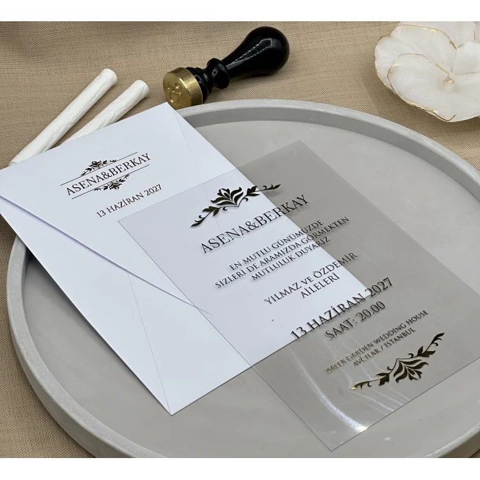 Tekirdağ Davetiye Şeffaf Lüks 1064