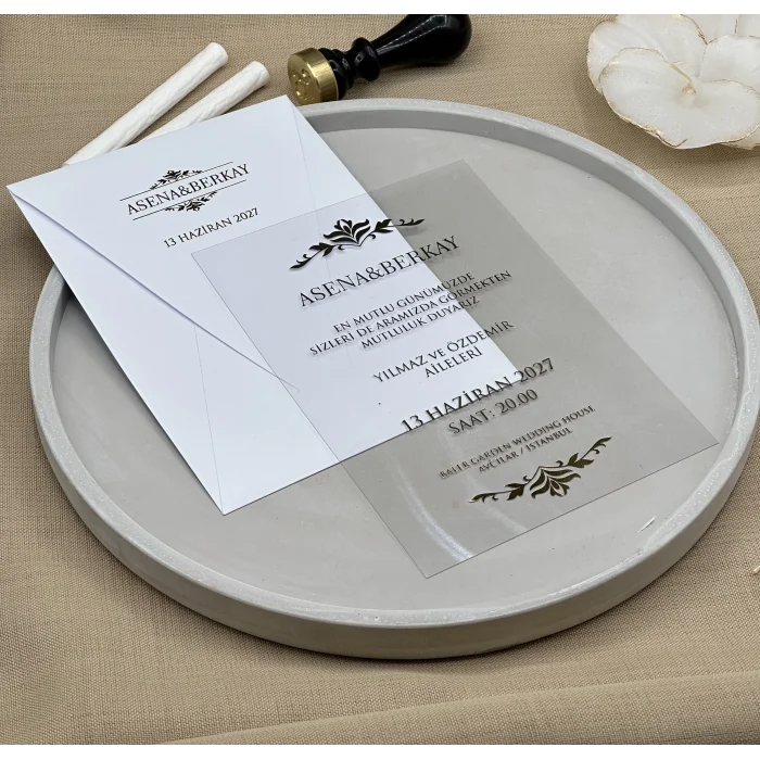 Tekirdağ Davetiye Şeffaf Lüks 1064