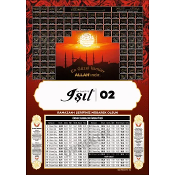 Yaldızlı Karton İmsakiye Işıl-02