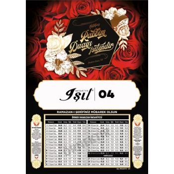 Yaldızlı Karton İmsakiye Işıl-04