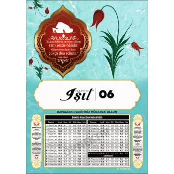 Yaldızlı Karton İmsakiye Işıl-06