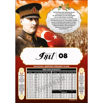 Yaldızlı Karton İmsakiye Işıl-08