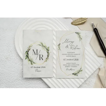 Ekonom Düğün Davetiyesi 9182