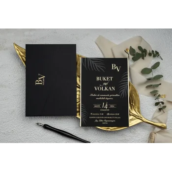 Ekonom Lüks Düğün Davetiyesi 9265