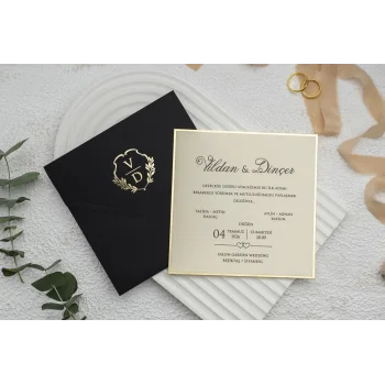 Ekonom Lüks Düğün Davetiyesi 9282