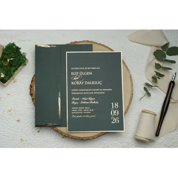 Ekonom Lüks Düğün Davetiyesi 9317