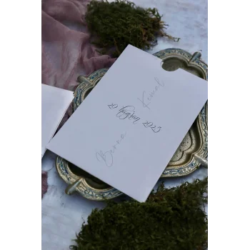 Oval Davetiye Zarfı Yaldız Baskı 2688 (500 ADET)