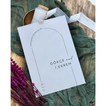 Oval Davetiye Zarfı Yaldız Baskı 2689 (500 ADET)