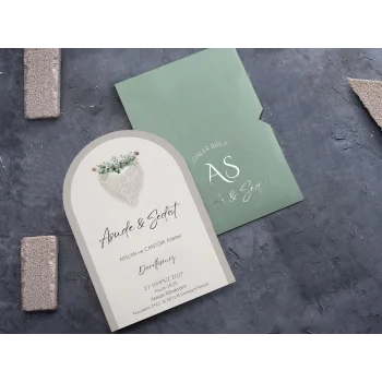 Oval Davetiye Zarfı Yaldız Baskı 2802 (500 ADET)