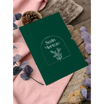 Oval Davetiye Zarfı Yaldız Baskı 2866 (500 ADET)