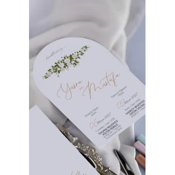 Oval Davetiye Zarfı Yaldız Baskı 2867 (500 ADET)