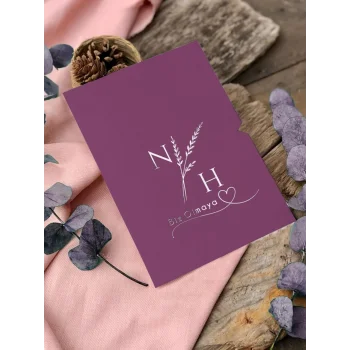 Oval Davetiye Zarfı Yaldız Baskı 2871 (500 ADET)