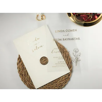 Tekirdağ Armoni Davetiye seffaf Mühürlü 2416