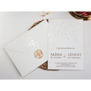 Tekirdağ Armoni Davetiye Mühürlü 2414